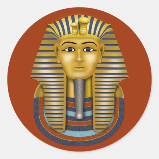 King Tut Classic Round Sticker (Vorderseite)