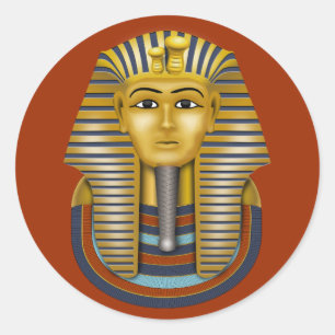 King Tut Classic Round Sticker