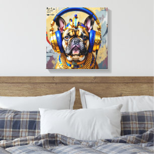 KING TUT-FRANZÖSISCH BULLDOG 2 LEINWANDDRUCK