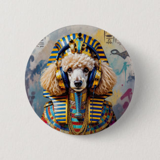 KING TUT-FRENCH POODLE BUTTON