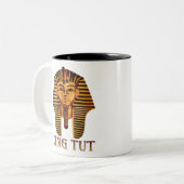 King Tut Golden Mask Zweifarbige Tasse (Vorderseite Links)