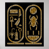 King Tut Hieroglyphics Poster Print (Vorne)