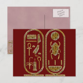 King Tut Hieroglyphics Postkarte (Vorne/Hinten)