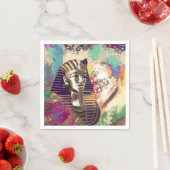 King Tut Mask Abstrakte Zusammensetzung Serviette (Beispiel)
