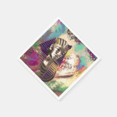King Tut Mask Abstrakte Zusammensetzung Serviette (Ecke)