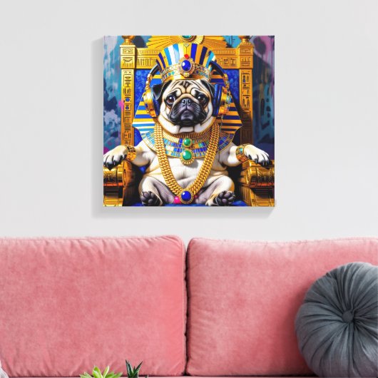 KING TUT-MOPS LEINWANDDRUCK (Insitu (Wohnzimmer))