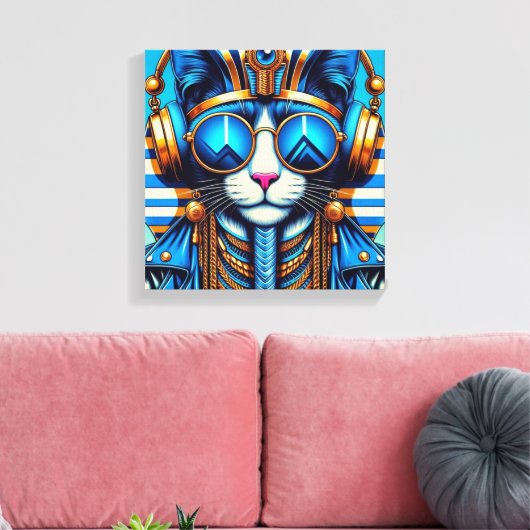 KING TUT PERSIAN CAT COOL 9 LEINWANDDRUCK (Insitu (Wohnzimmer))