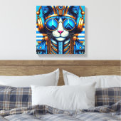 KING TUT PERSIAN CAT COOL 9 LEINWANDDRUCK (Insitu (Schlafzimmer))