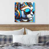 KING TUT PERSISCHER KATZE COOL 2 LEINWANDDRUCK (Insitu (Schlafzimmer))
