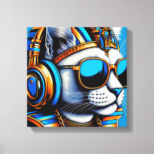KING TUT PERSISCHER KATZE COOL 2 LEINWANDDRUCK