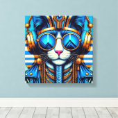 KING TUT PERSISCHER KATZE COOL 9 LEINWANDDRUCK (Insitu (Holzboden))