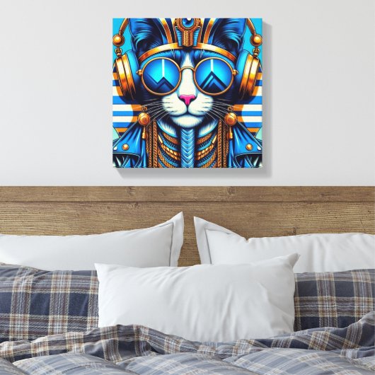 KING TUT PERSISCHER KATZE COOL 9 LEINWANDDRUCK (Insitu (Schlafzimmer))