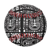 King tut pharaoh egyptian Hieroglyphe Alphabet Baseball (Rückseite)