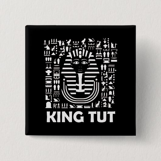 King tut pharaoh egyptian Hieroglyphe Alphabet Button (Vorderseite)