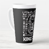 King tut pharaoh egyptian Hieroglyphe Alphabet Milchtasse (Linke Ecke)