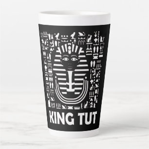 King tut pharaoh egyptian Hieroglyphe Alphabet Milchtasse