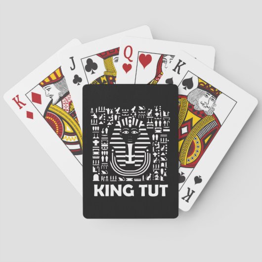 King tut pharaoh egyptian Hieroglyphe Alphabet Spielkarten (Rückseite)