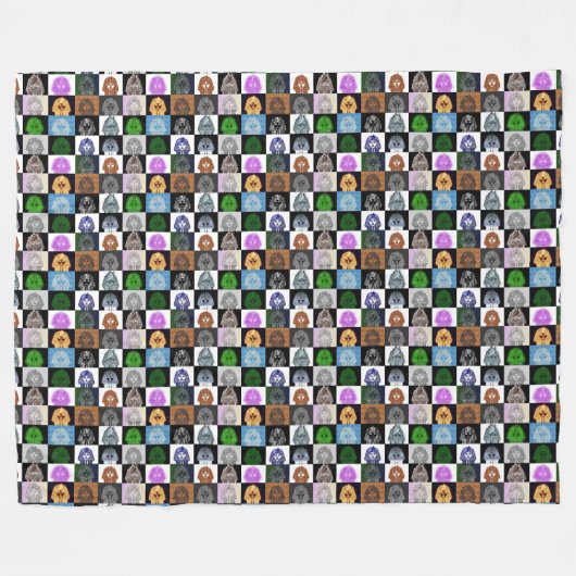 King Tut Pop Art Fleece Blanket (Vorderseite (Horizontal))