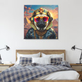 KING TUT PUG COOL 7 LEINWANDDRUCK (Insitu (Schlafzimmer))