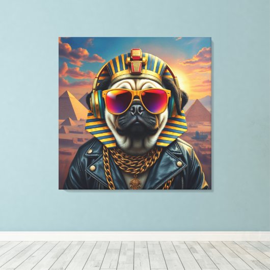 KING TUT PUG COOL 7 LEINWANDDRUCK (Insitu (Holzboden))