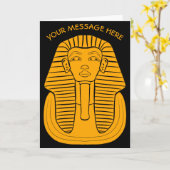 King Tut Tutankhamen Ancient Egyptian Graphic T Sh Karte (Gelbe Blume)