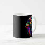 King Tut. Tutankhamun Minimalist Vibrant Style Chr Kaffeetasse (VorderseiteRechts)