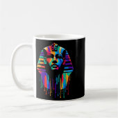 King Tut. Tutankhamun Minimalist Vibrant Style Chr Kaffeetasse (Links)