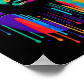 King Tut. Tutankhamun Minimalist Vibrant Style Chr Poster (Ecke)