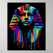 King Tut. Tutankhamun Minimalist Vibrant Style Chr Poster (Vorne)