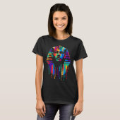 King Tut. Tutankhamun Minimalist Vibrant Style Chr T-Shirt (Vorne ganz)