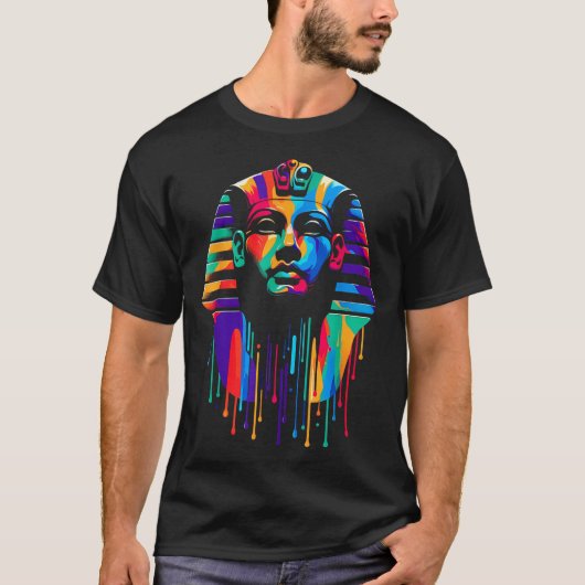 King Tut. Tutankhamun Minimalist Vibrant Style Chr T-Shirt (Vorderseite)