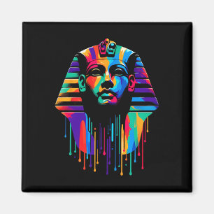 King Tut. Tutankhamun Minimalistisch Vibrant Style Magnet