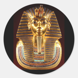 King Tutankhamun, Goldene Maske Runder Aufkleber