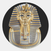 King Tutankhamun Round Glossy Stickers (Vorderseite)