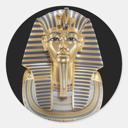King Tutankhamun Round Glossy Stickers (Vorderseite)