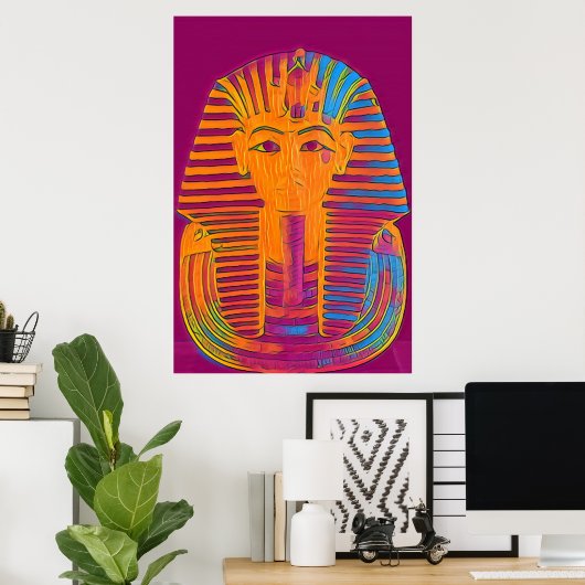 "King Tut's Brillianz" Ägyptische einzigartige Wal Poster (Heimbüro)