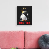King Tux - Regal Linux Penguin Leinwanddruck (Insitu (Wohnzimmer))
