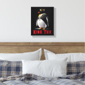 King Tux - Regal Linux Penguin Leinwanddruck (Insitu (Schlafzimmer))