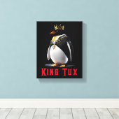 King Tux - Regal Linux Penguin Leinwanddruck (Insitu (Holzboden))