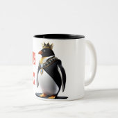 King Tux - Regal Linux Pinguin Coffee Tasse (VorderseiteRechts)