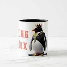 King Tux - Regal Linux Pinguin Coffee Tasse