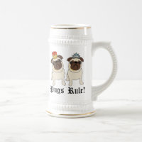 KIng und Queen Mops Tasse