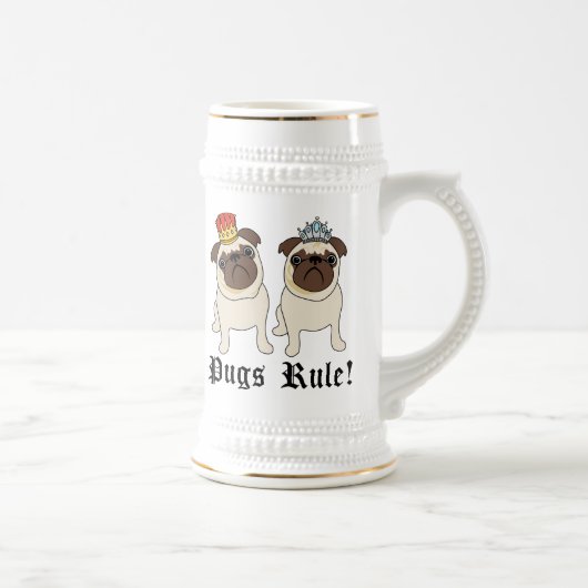 KIng und Queen Mops Tasse (Rechts)