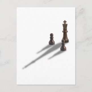 King und zwei Pawns Postkarte