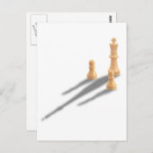 King und zwei Pawns Postkarte (Vorne/Hinten)