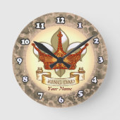King Vater Clock Runde Wanduhr (Vorderseite)