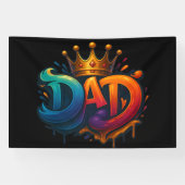 King Vater Crown Graffiti Crowned mit Liebe und St Banner (Horizontal)