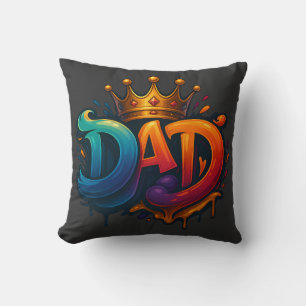 King Vater Crown Graffiti Crowned mit Liebe und St Kissen
