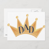King Vater Postkarte (Vorne/Hinten)