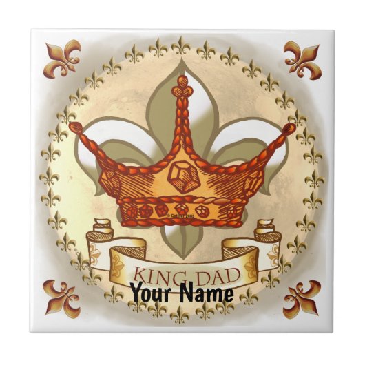 King Vater Royal Crown Fliese (Vorderseite)